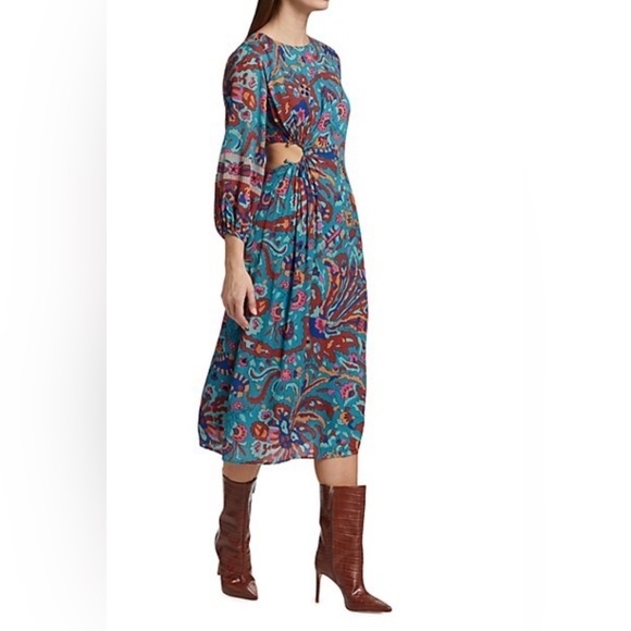 BA&SH Monica Cut-Out Ring Midi-Dress - Picture 9 of 9